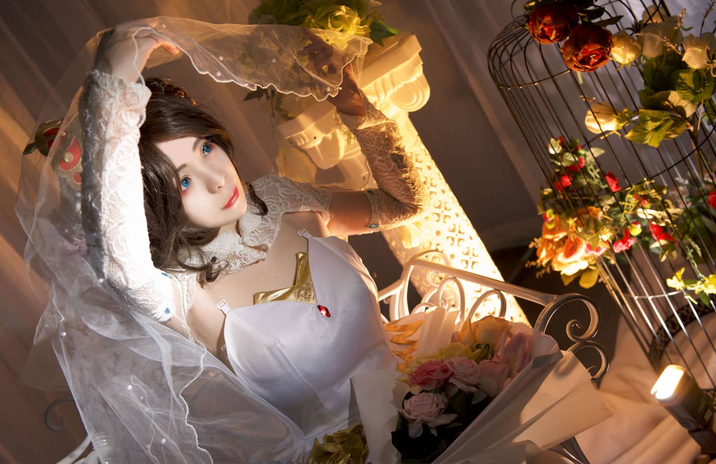 小乔纯白花嫁cosplay-萌图百科