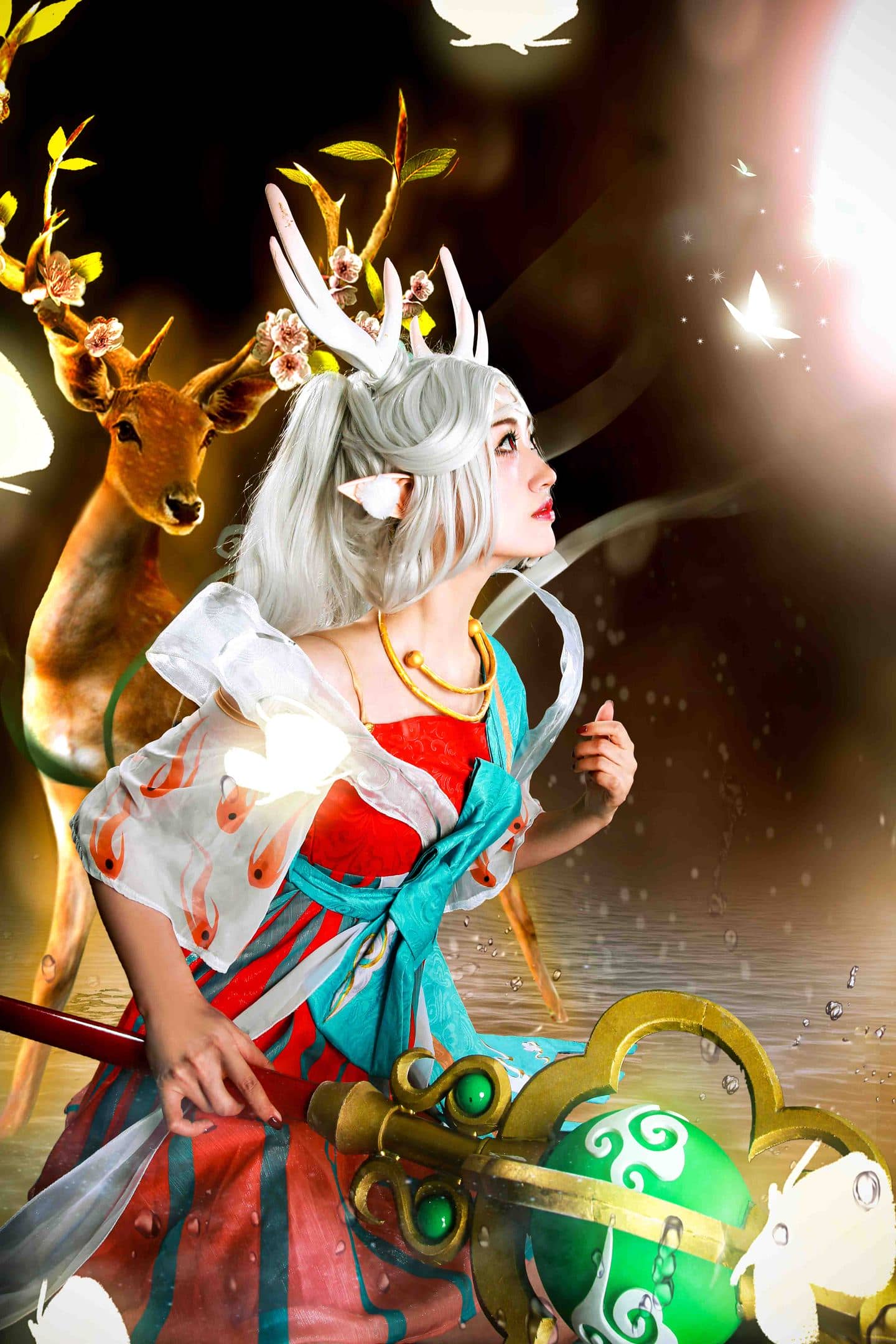 王者荣耀瑶遇见神鹿cosplay-萌图百科