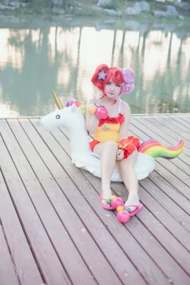 -王者荣耀-小乔缤纷独角兽cosplay-萌图百科