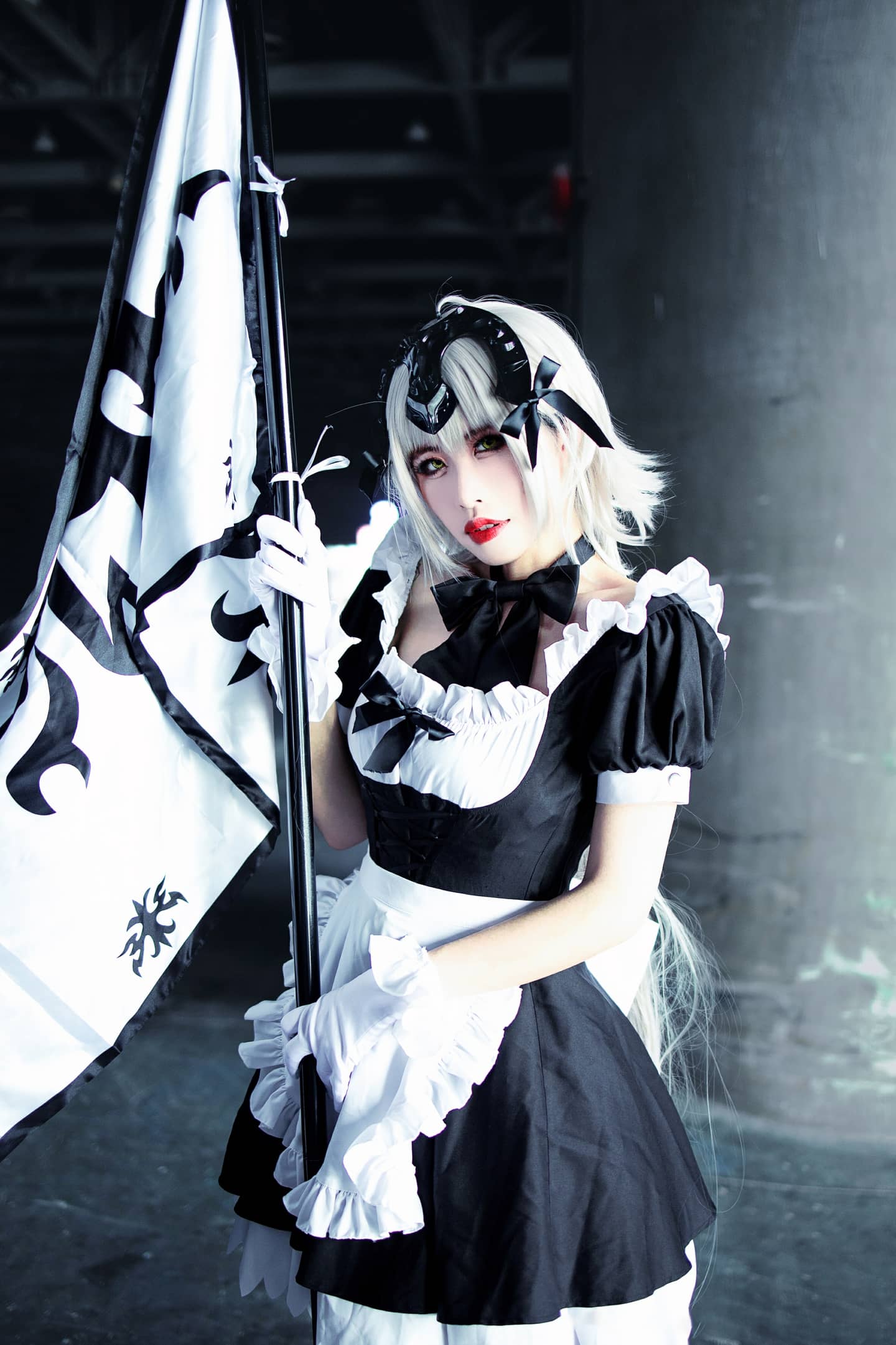 fgo 黑贞德女仆cosplay-萌图百科