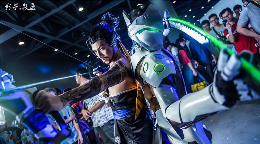 原创 虚像馆 守望先锋半藏+源氏 COSPLAY-萌图百科