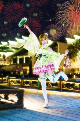 一起来逛庙会吧～小泉花阳浴衣觉醒cos-萌图百科