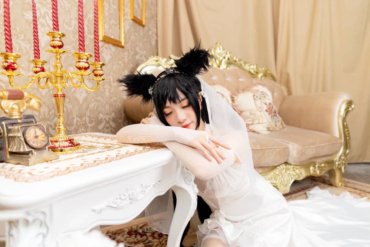 【碧蓝航线】爱宕犬•白花的誓言cosplay-萌图百科