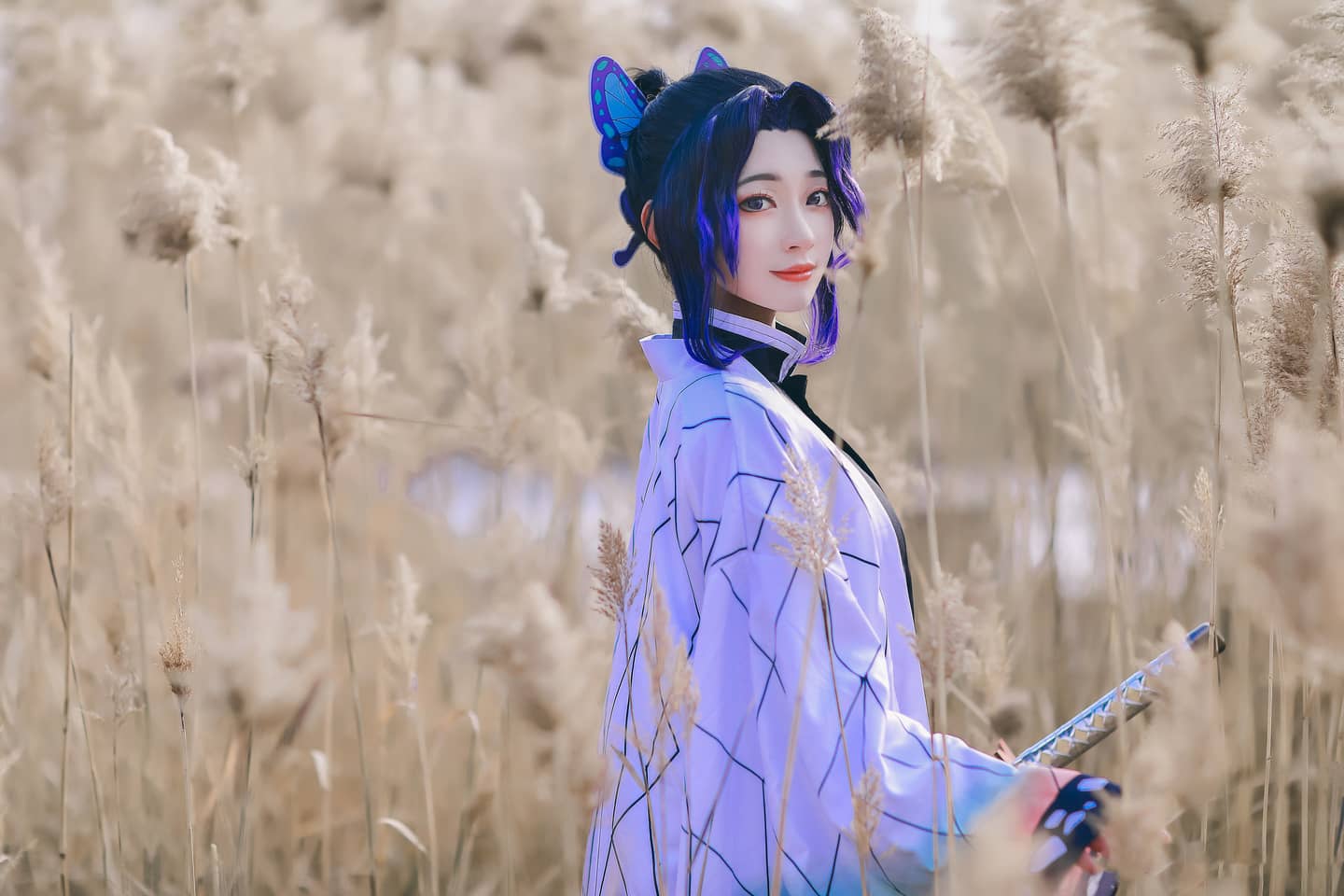 鬼灭之刃 蝴蝶忍cosplay-萌图百科
