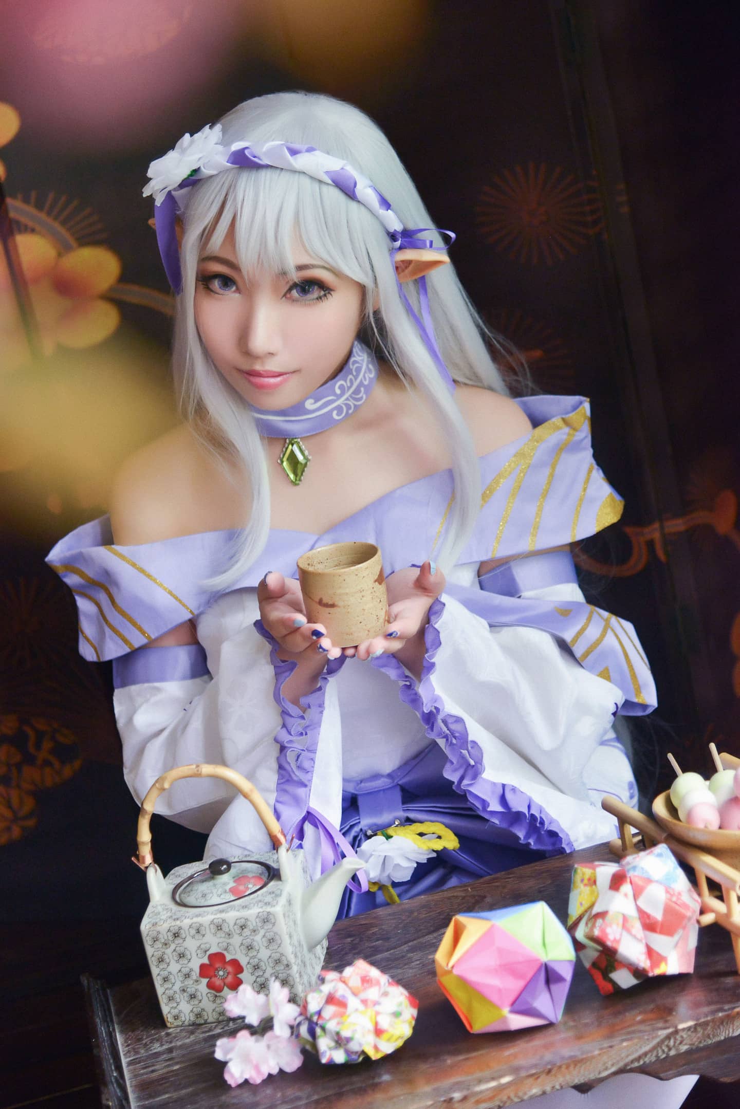 re：从零开始的异世界生活艾米莉亚和服cosplay-萌图百科