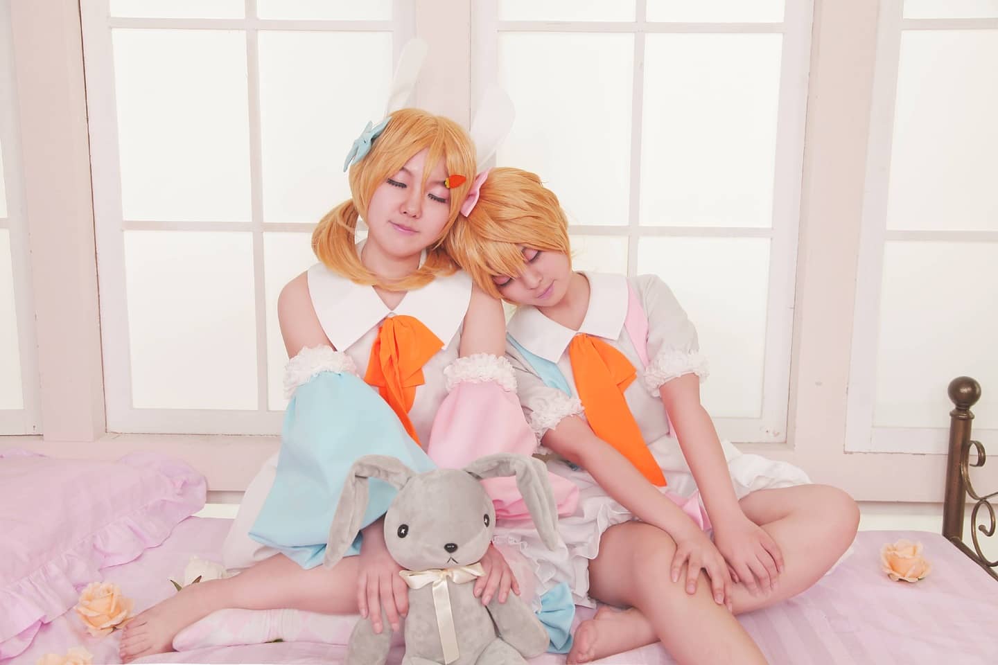 镜音双子cosplay 迷失的森林与兔子-萌图百科