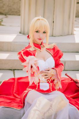 FGO 尼禄红战cosplay-萌图百科
