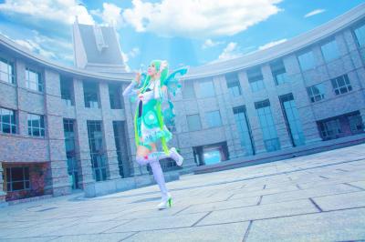 MIKU赛车娘cosplay-萌图百科