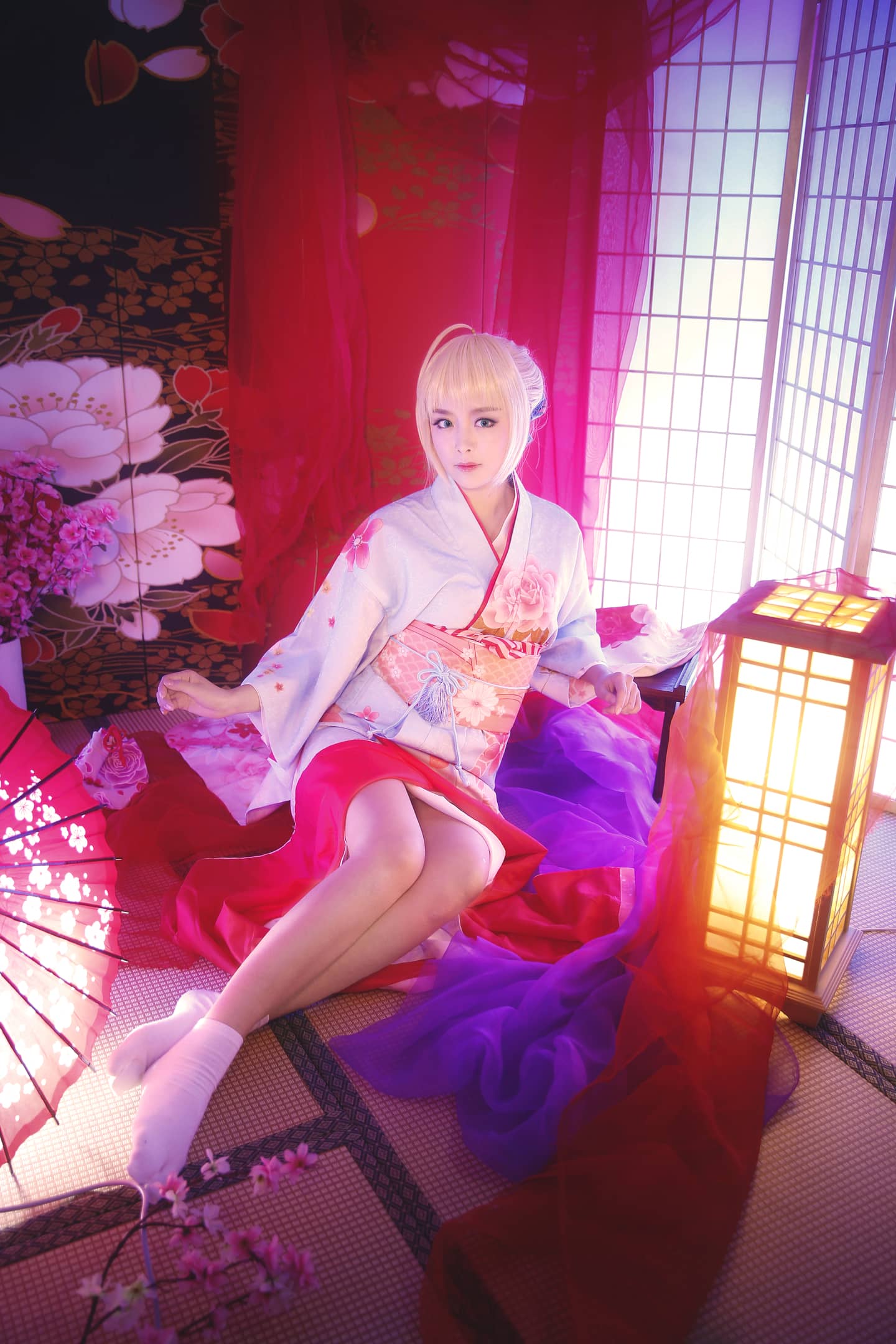 和服saber cosplay-萌图百科