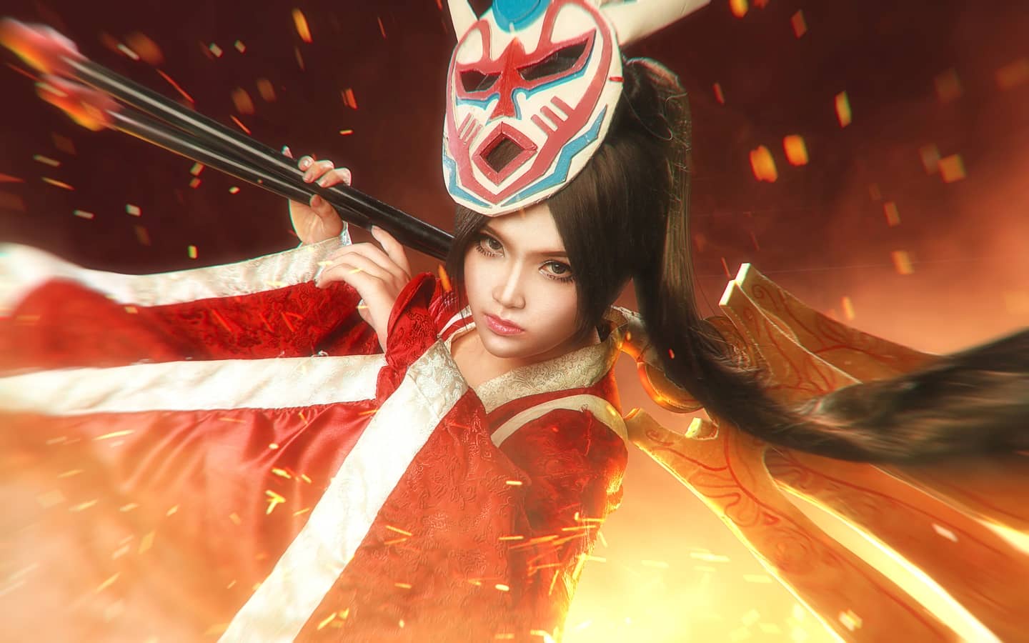 英雄联盟·阿卡丽·鬼舞姬Cosplay-萌图百科