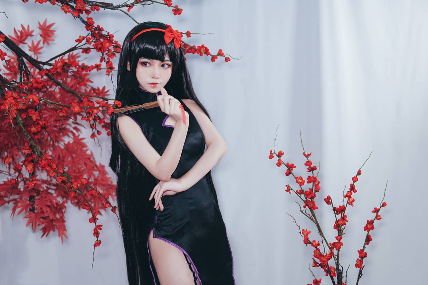 晓美焰同人旗袍cosplay-萌图百科