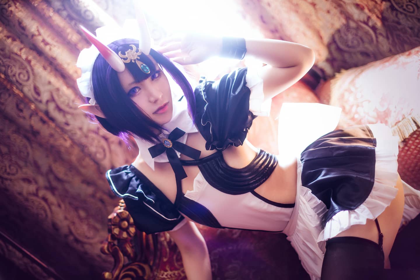 fate/grand order 酒吞童子女仆cosplay-萌图百科