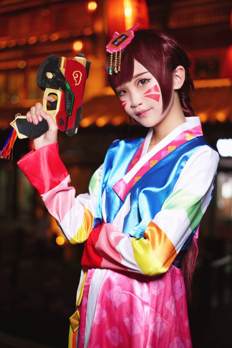 守望先锋旧正dva cosplay-萌图百科