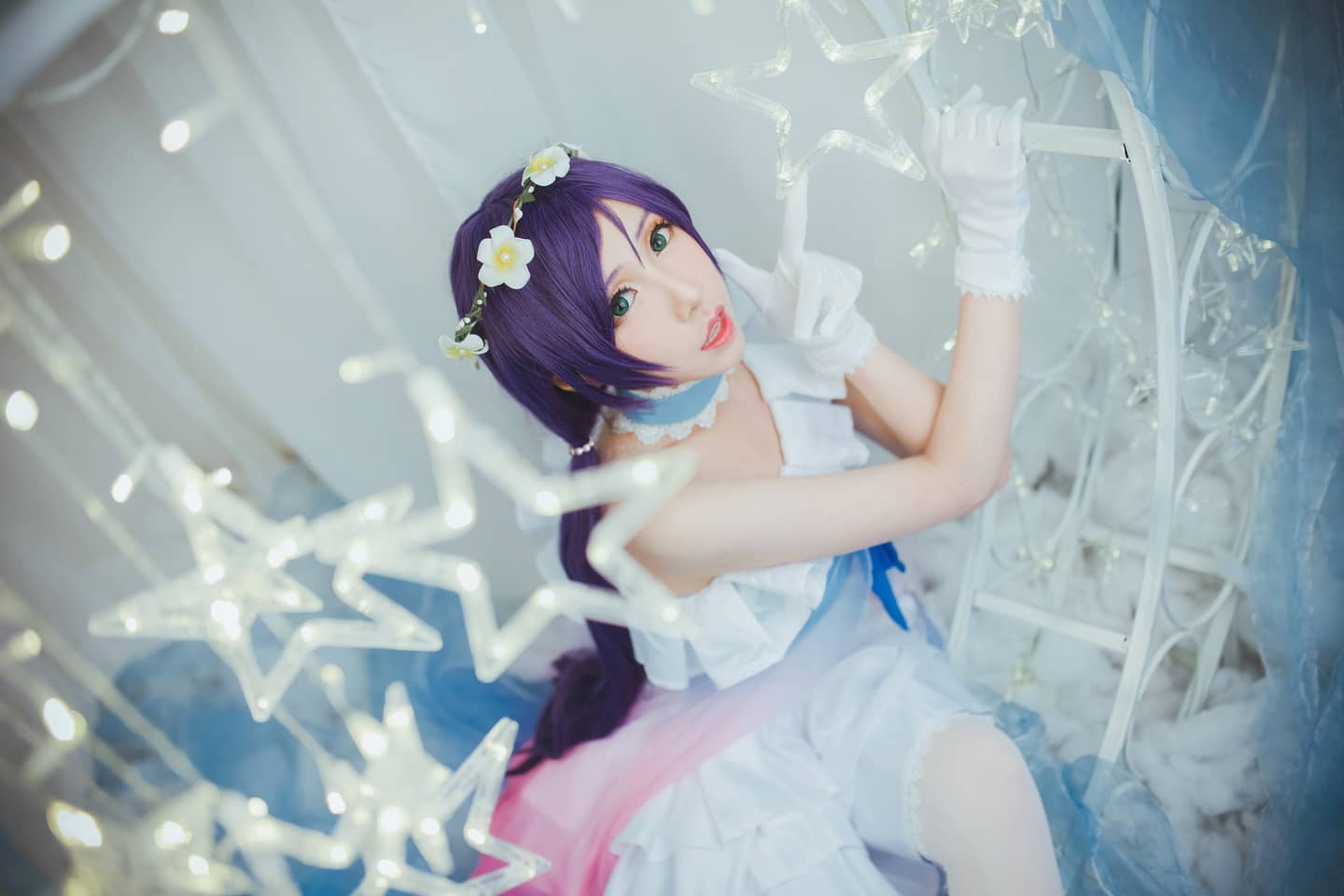 TYA事务所 lovelive 蓝纱打歌服东条希 cosplay-萌图百科