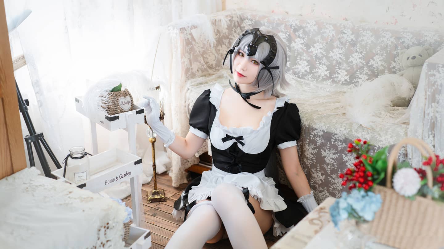 黑贞德女仆装cosplay-萌图百科