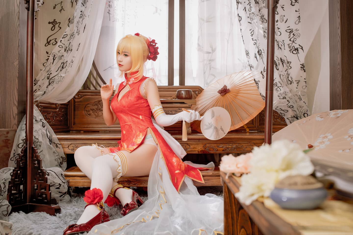 fate/grandorder 尼禄旗袍cosplay-萌图百科