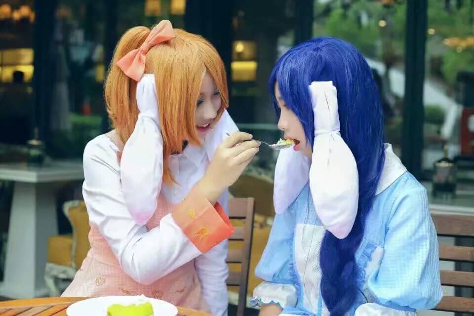 三月兔与下午茶海未cosplay-萌图百科
