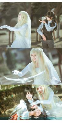 SQ孙璟×秋瞳婚纱Cosplay-萌图百科