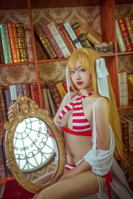 《FGO》尼禄泳衣cosplay-萌图百科