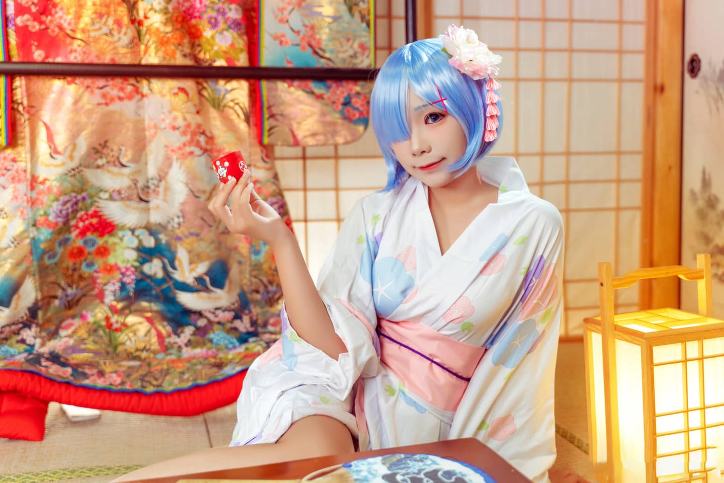 蕾姆浴衣cosplay-萌图百科