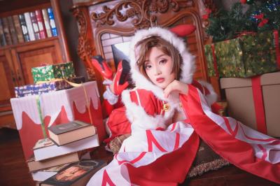 貂蝉圣诞恋歌cosplay 今夜我就是你的圣诞礼物，喜欢吗-萌图百科