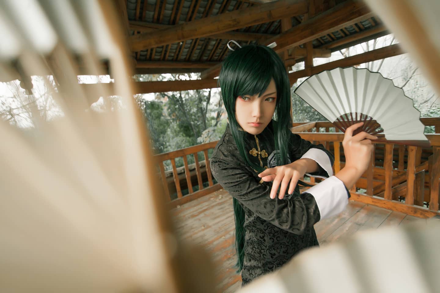 刀剑乱舞 太郎次郎旗袍同人cosplay-萌图百科