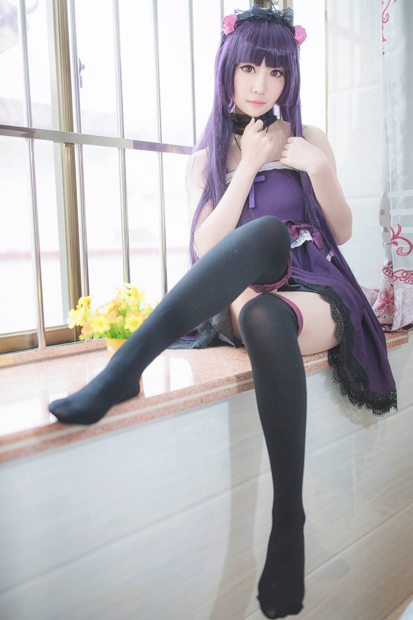五更瑠璃黑猫睡裙cosplay-萌图百科