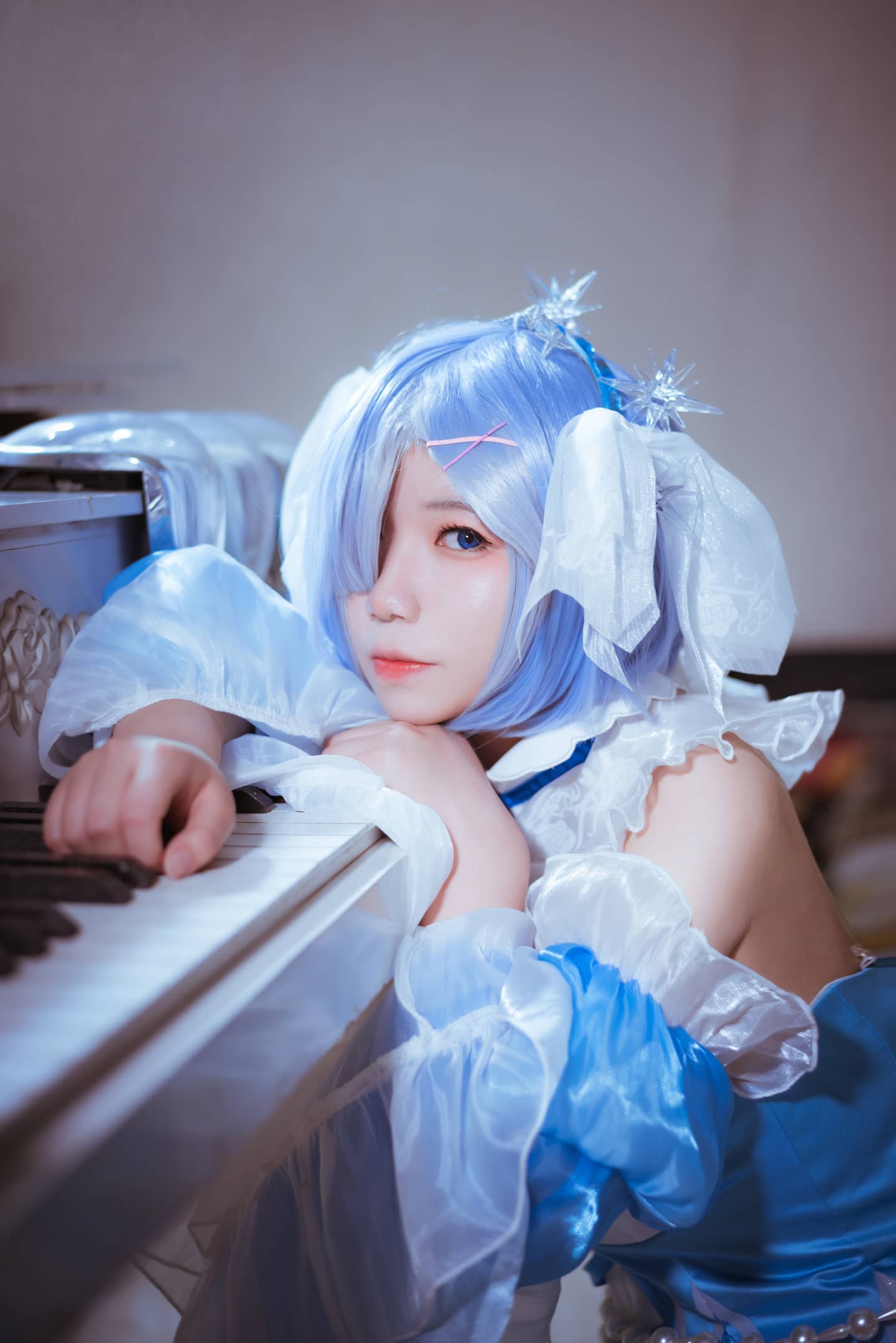 从零开始的异世界蕾姆的冰晶礼服cosplay-萌图百科