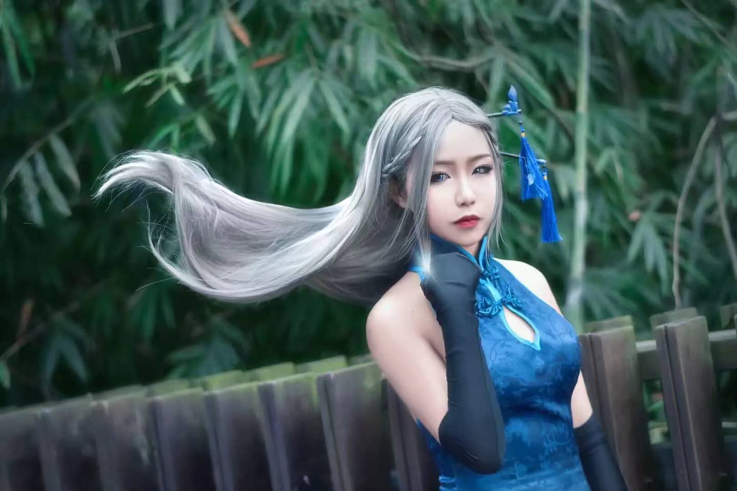 剑三唐门同人旗袍 炮姐cosplay-萌图百科
