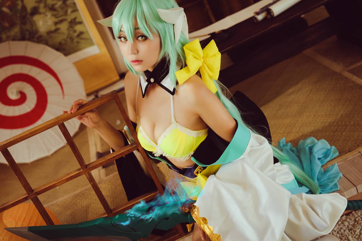 fate/grand order枪清姬泳装cosplay-萌图百科