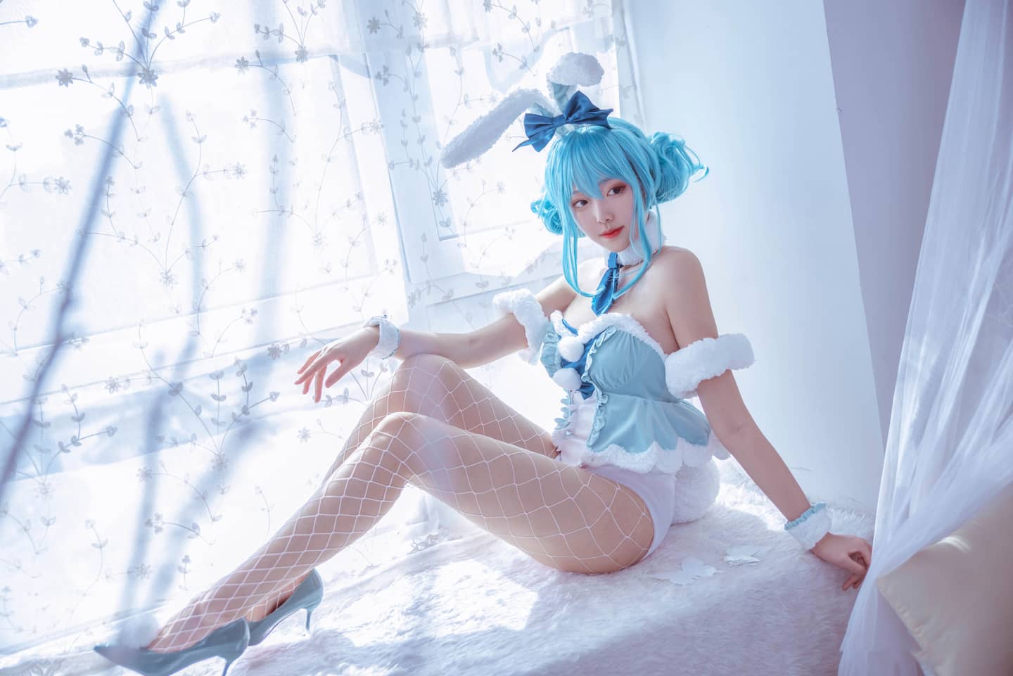 初音兔女郎cosplay-萌图百科