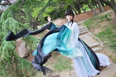 梅兰竹菊 竹女拟人 cosplay-萌图百科