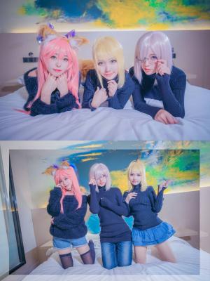 fate 毛衣三人组 玛修cosplay-萌图百科