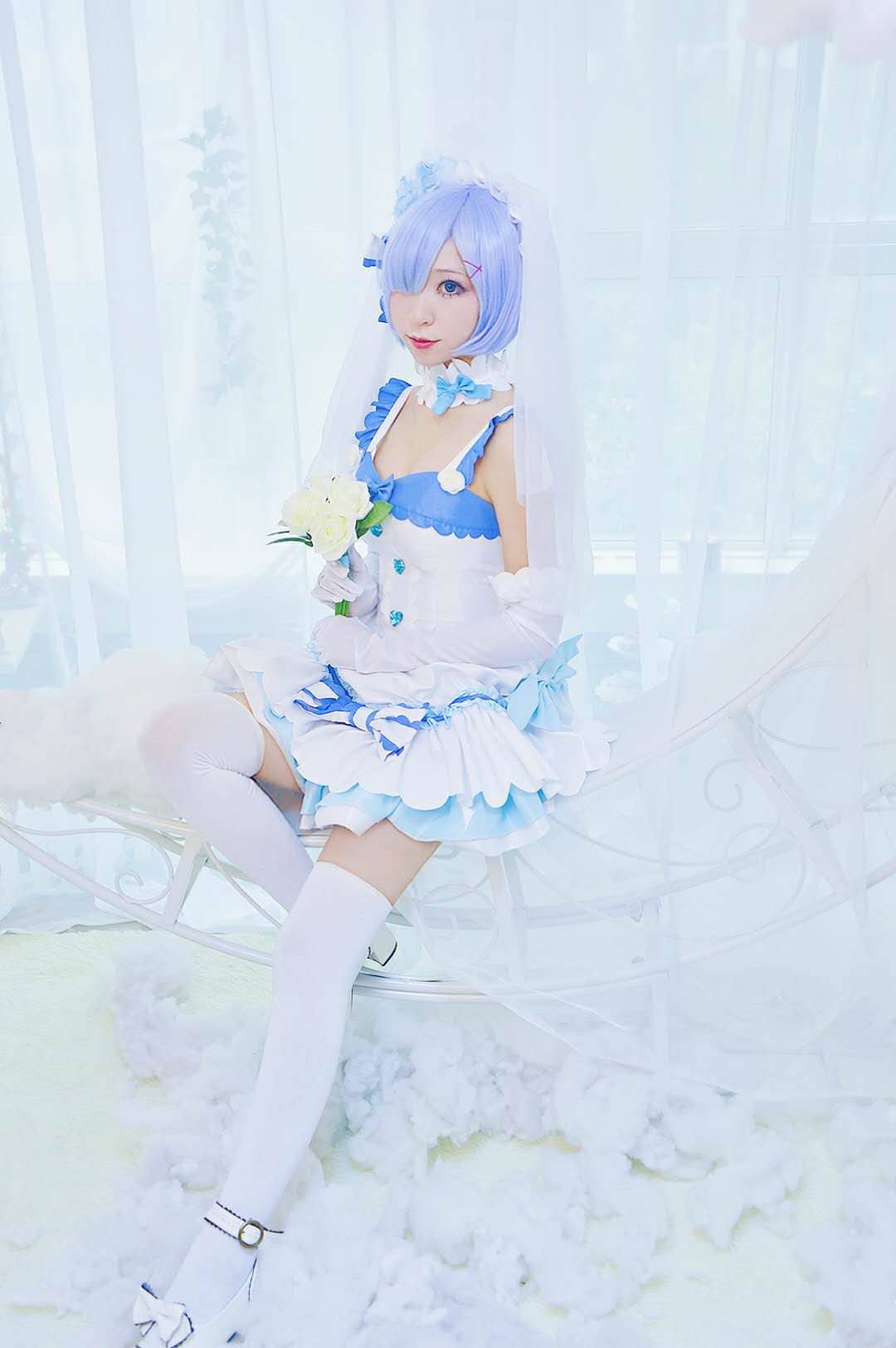 蕾姆婚纱cosplay-萌图百科