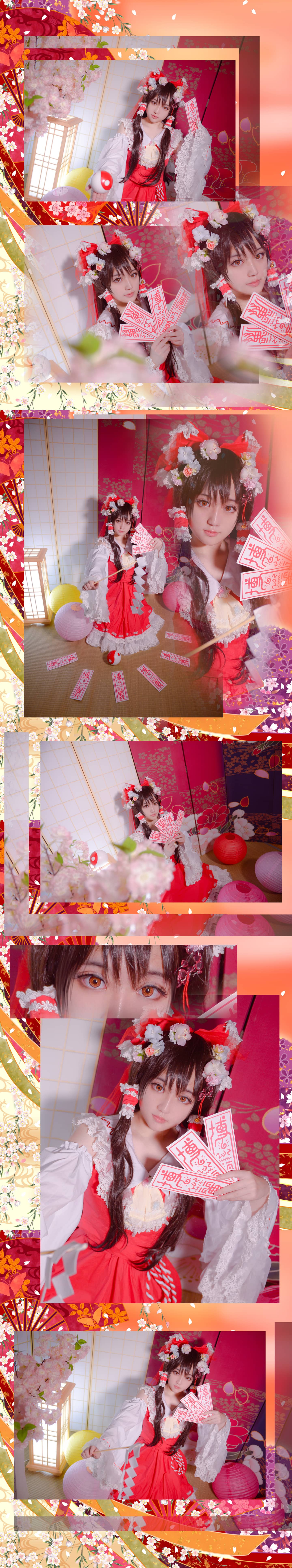 博丽灵梦 cosplay 如梦蝶舞红白影-萌图百科