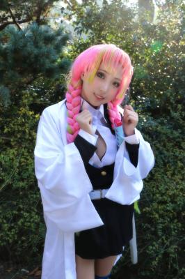 鬼灭之刃 甘露寺蜜璃恋柱Cosplay-萌图百科