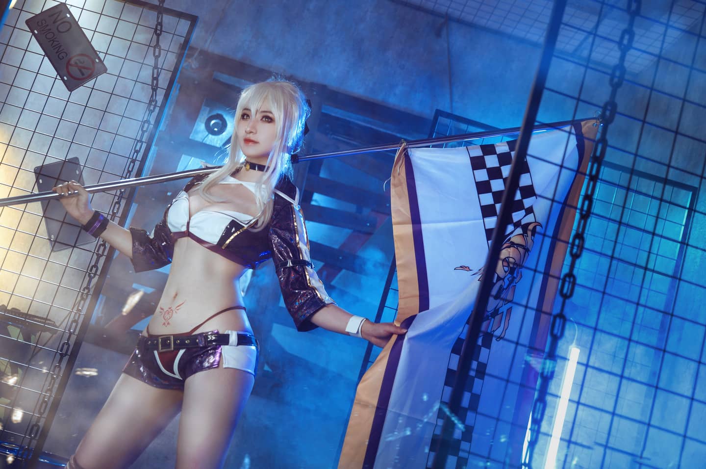 黑枪呆•赛车服cosplay-萌图百科
