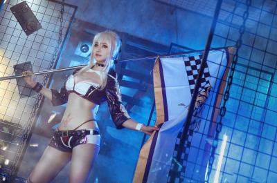 黑枪呆•赛车服cosplay-萌图百科