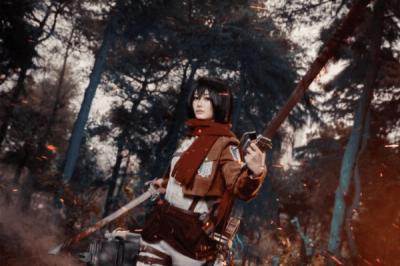 进击的巨人三笠cosplay-萌图百科
