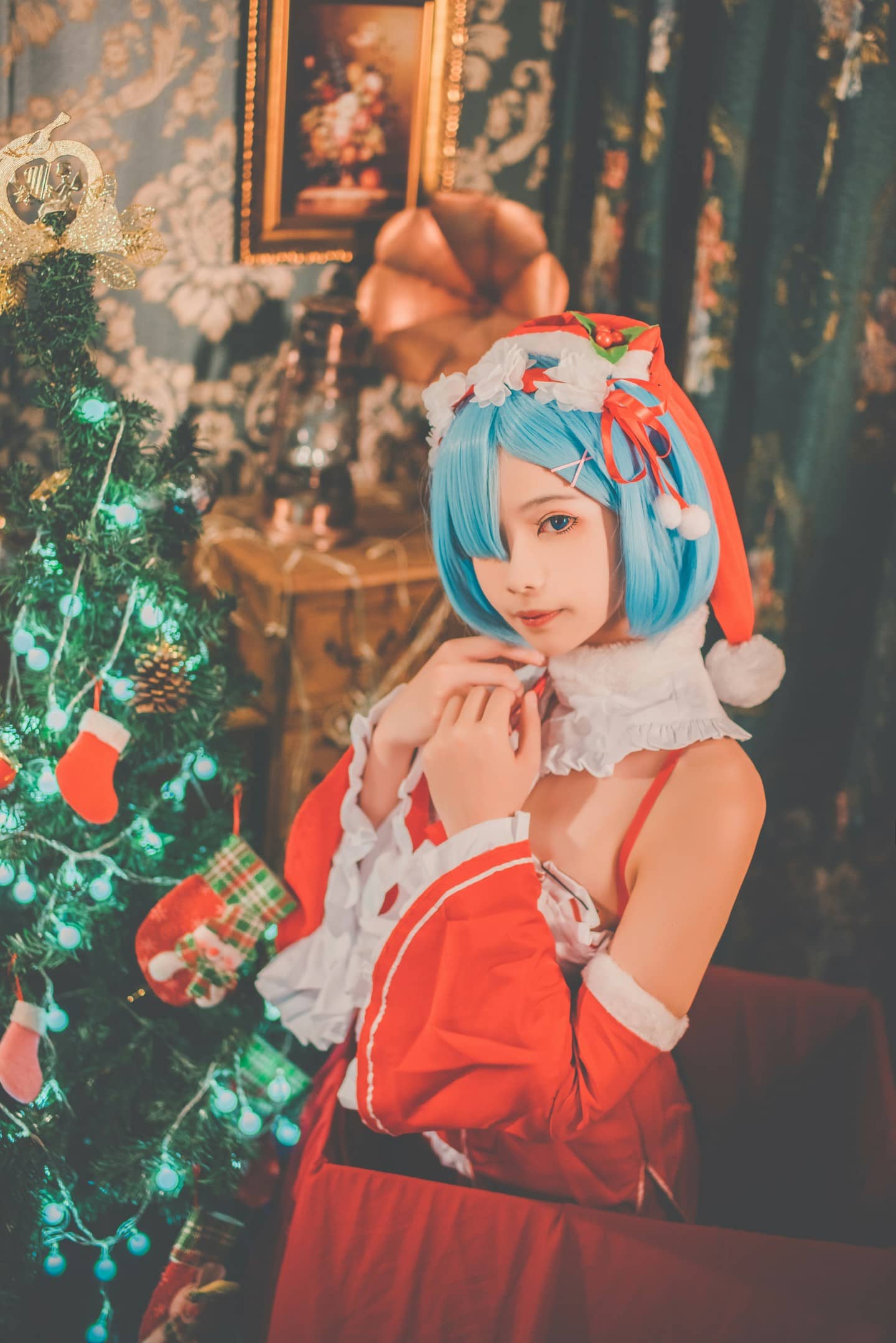 圣诞雷姆x拉姆cosplay-萌图百科
