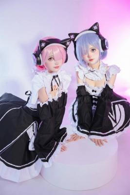 《Re：从零开始的异世界生活》妖舞蕾姆耳机cosplay-萌图百科