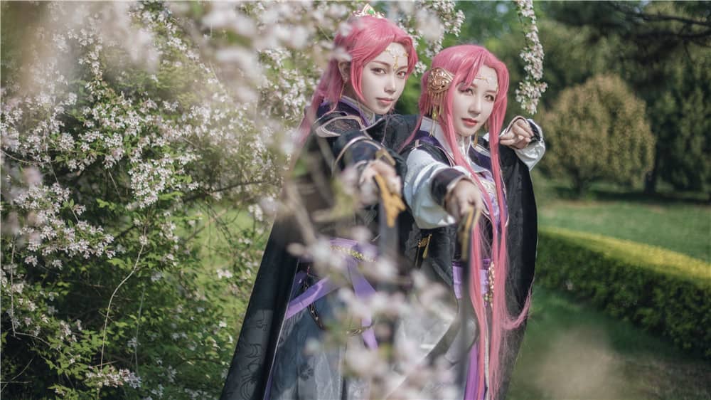 【梦间集】=绝情谷里情相依=君子剑·淑女剑cosplay-萌图百科