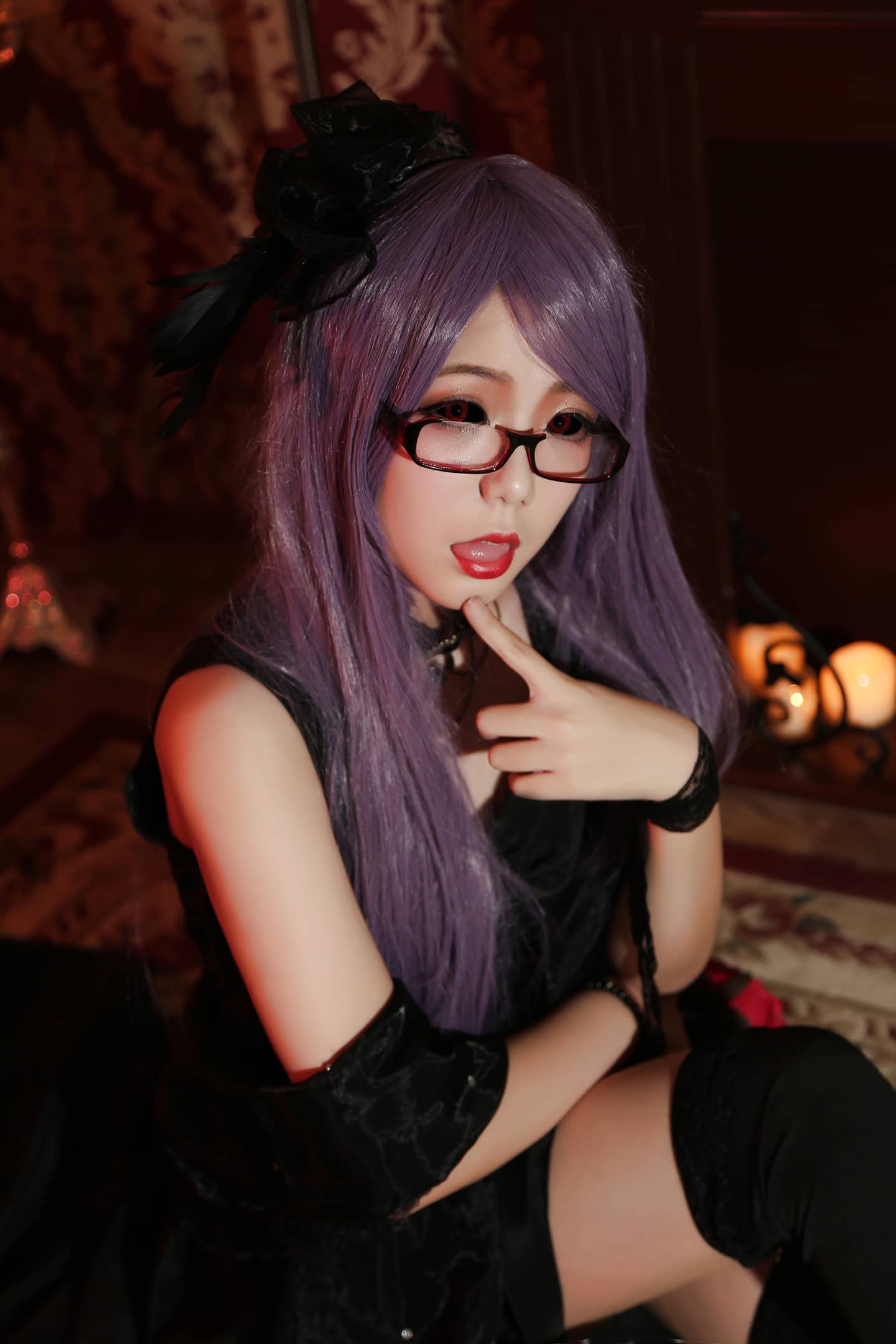 神代利世黑礼服cosplay-萌图百科