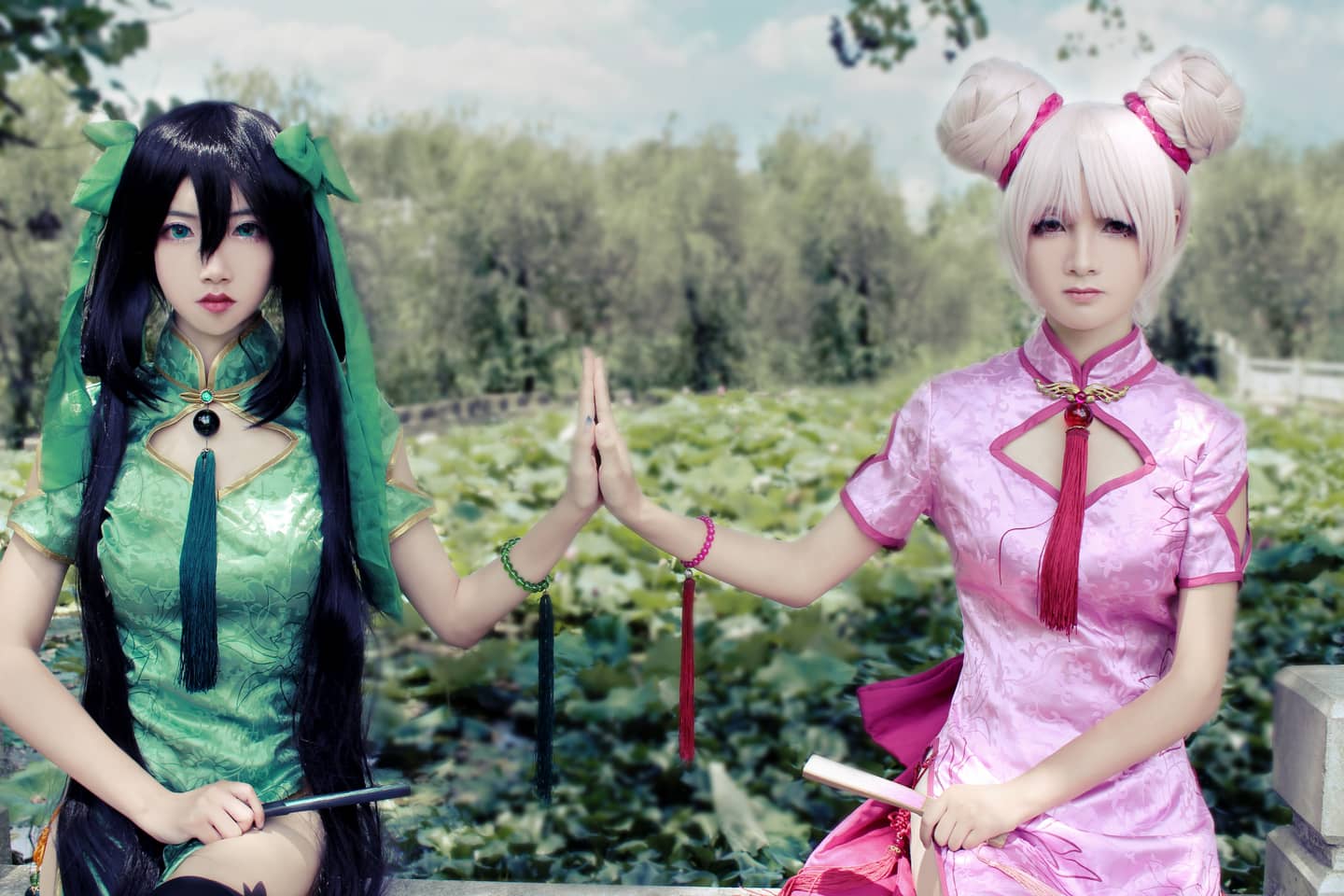 王者荣耀 小乔孙尚香同人旗袍cosplay-萌图百科