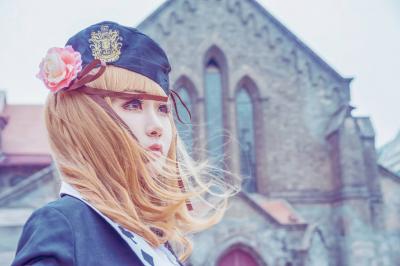 失忆症女主角cosplay校服-萌图百科