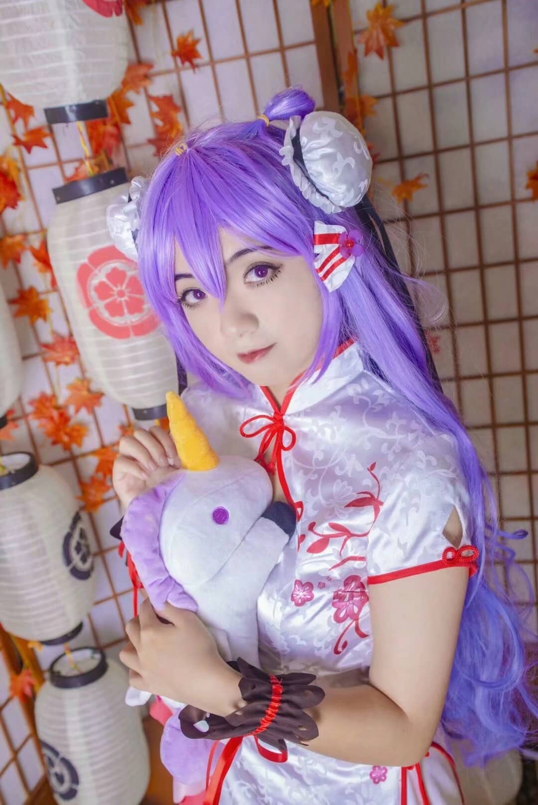 碧蓝航线独角兽旗袍cos-萌图百科