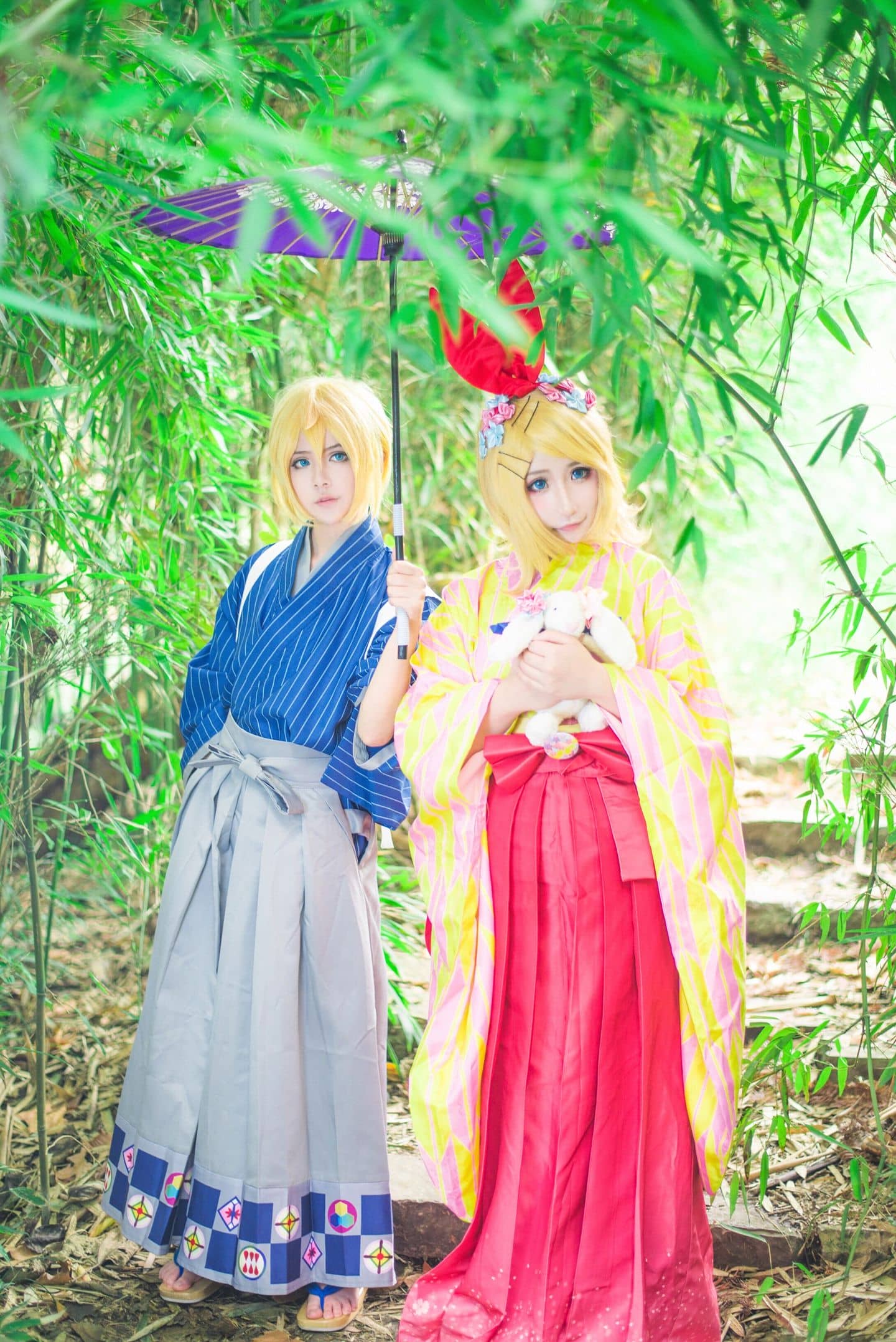 VOCALOID镜音连花色衣手办cosplay-萌图百科