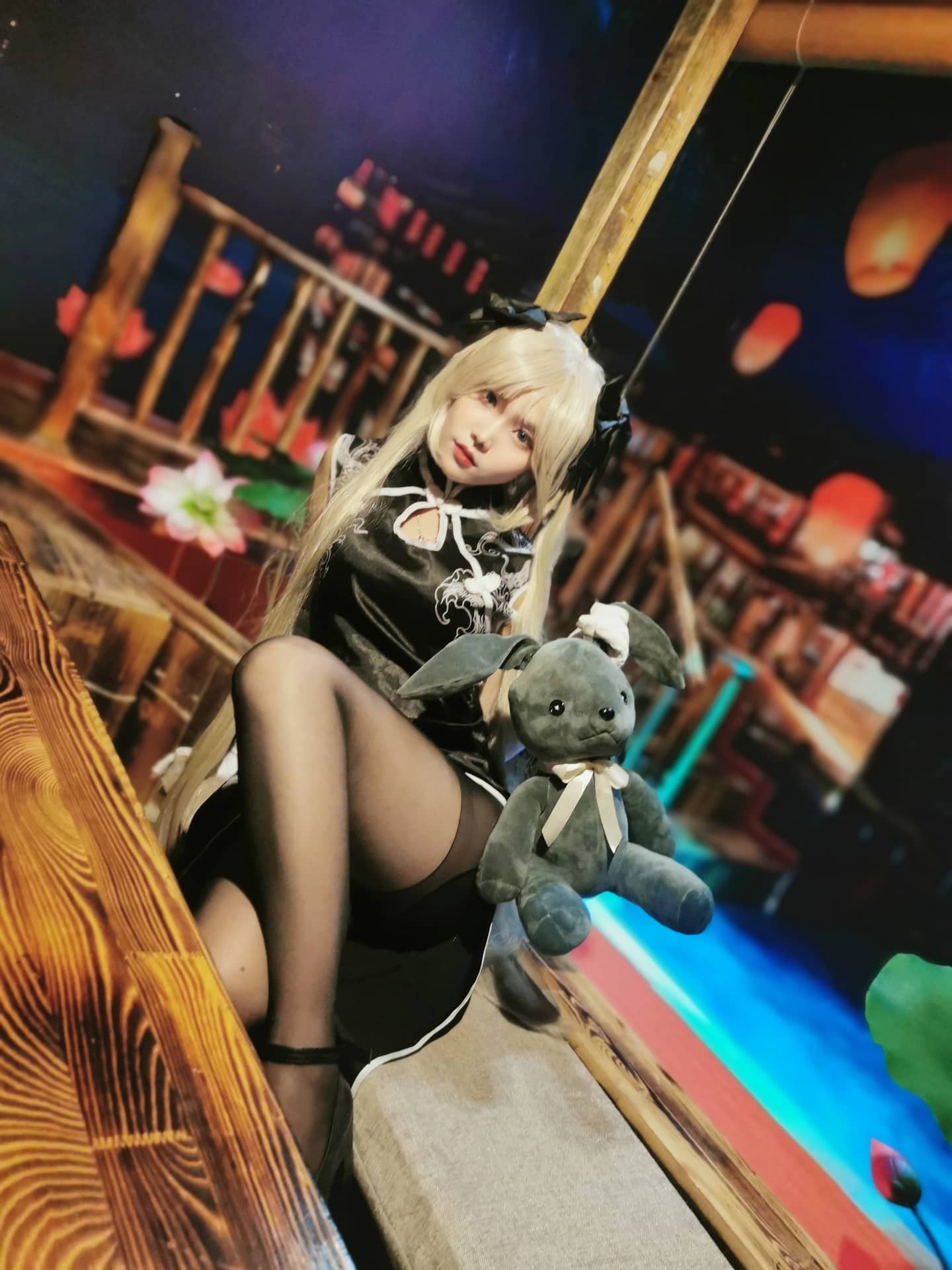《缘之空》春日野穹黑旗袍衍生cosplay-萌图百科