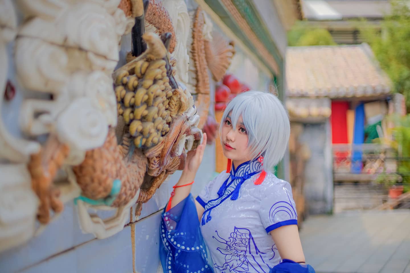 言和青花瓷旗袍cosplay-萌图百科