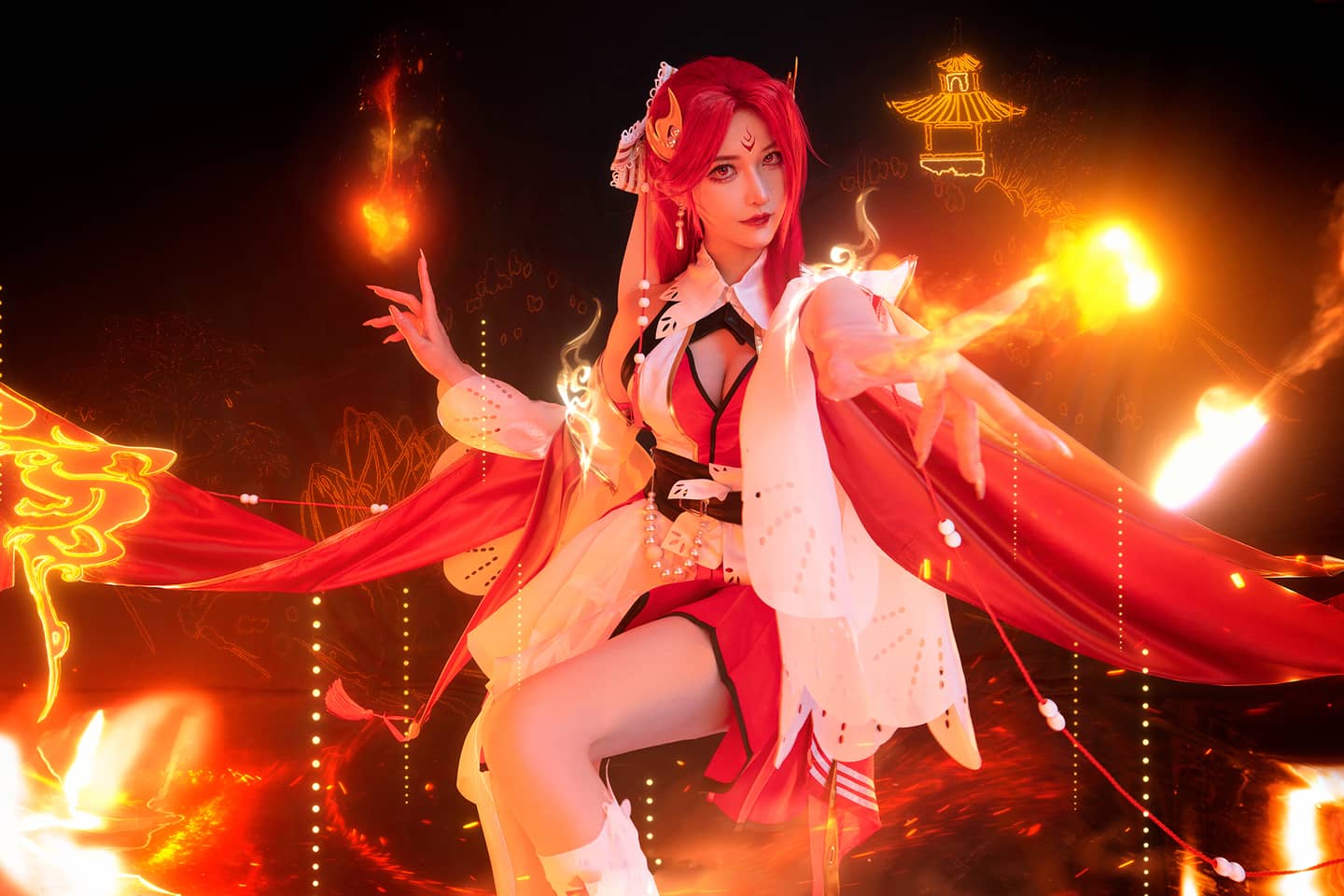 《王者荣耀》貂蝉唤灵魅影cosplay-萌图百科